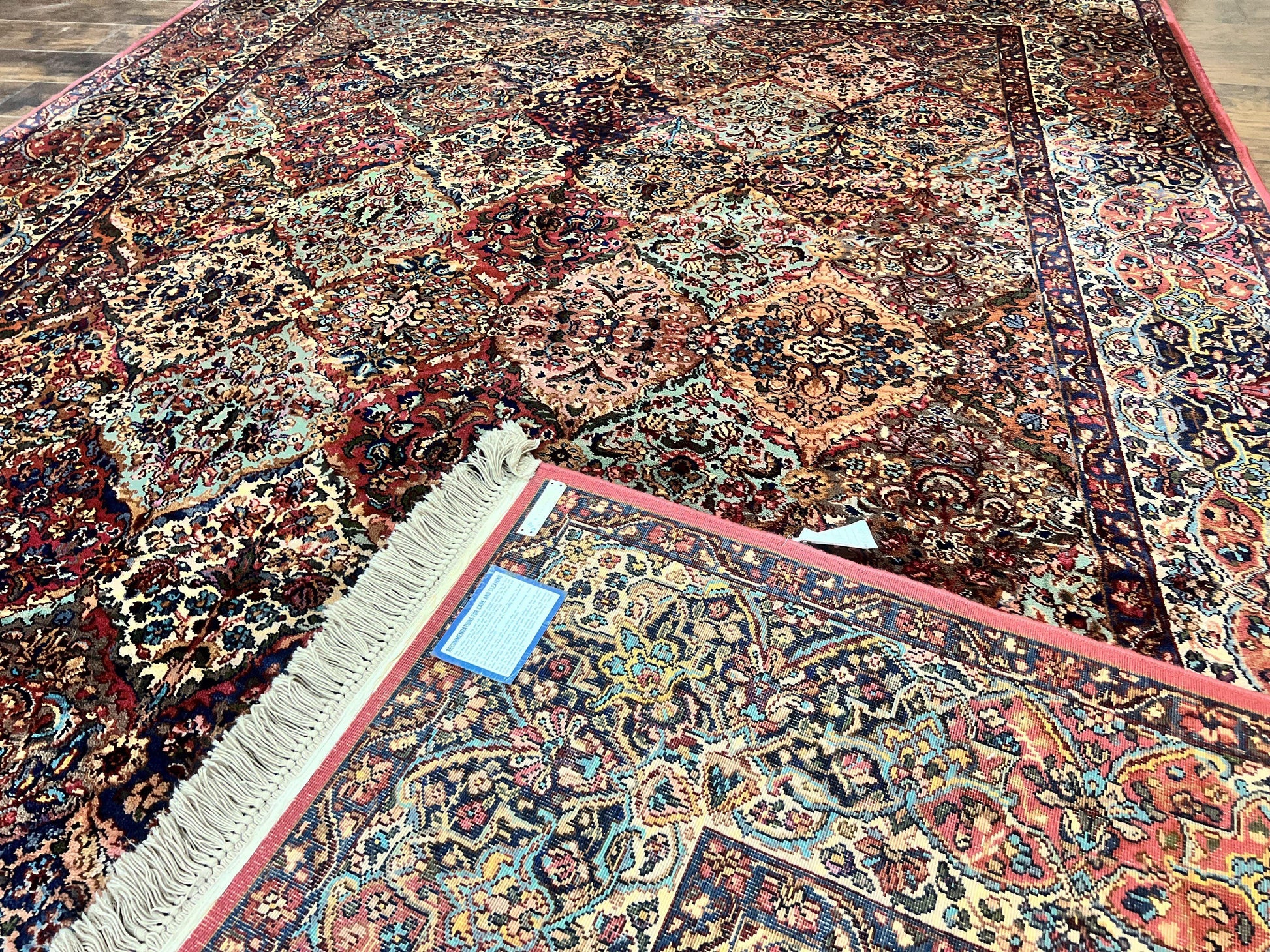 Karastan Multicolor Panel Kirman Rug #717, Wool Karastan Rug 8' 8" x 12', Vintage Multipanel Kirman, Original Karastan Collection 700 Series - Nuvé