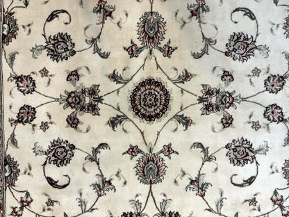 Ivory and Burgundy Pak Persian Rug 6x9 - Nuvé