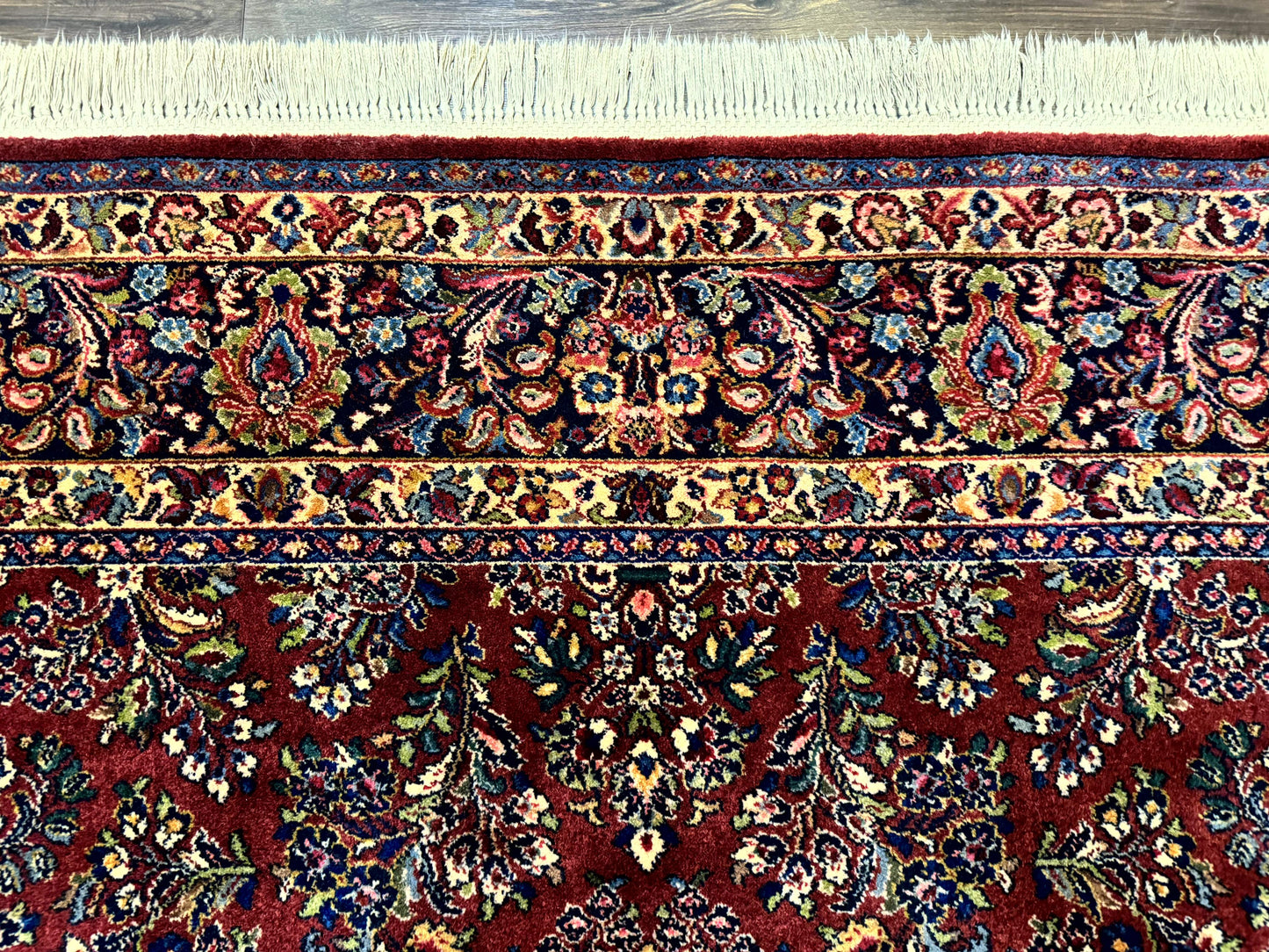 8.8 x 10.6 Karastan Red Sarouk Rug #785, Wool Pile Original 700 Series - Nuvé