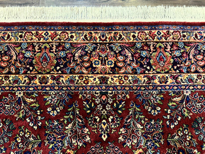 8.8 x 10.6 Karastan Red Sarouk Rug #785, Wool Pile Original 700 Series - Nuvé
