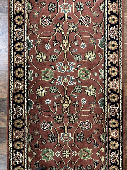Indo Persian Sarouk Runner Rug 2.8 x 20 ft Runner for Hallway, Long Runner Rug, Handmade - Nuvé