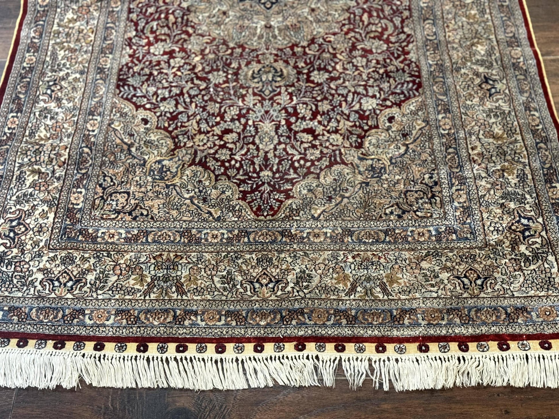 Sino Persian Silk Rug 3x5, Super Fine 440 KPSI, Floral Medallion, Handmade - Nuvé