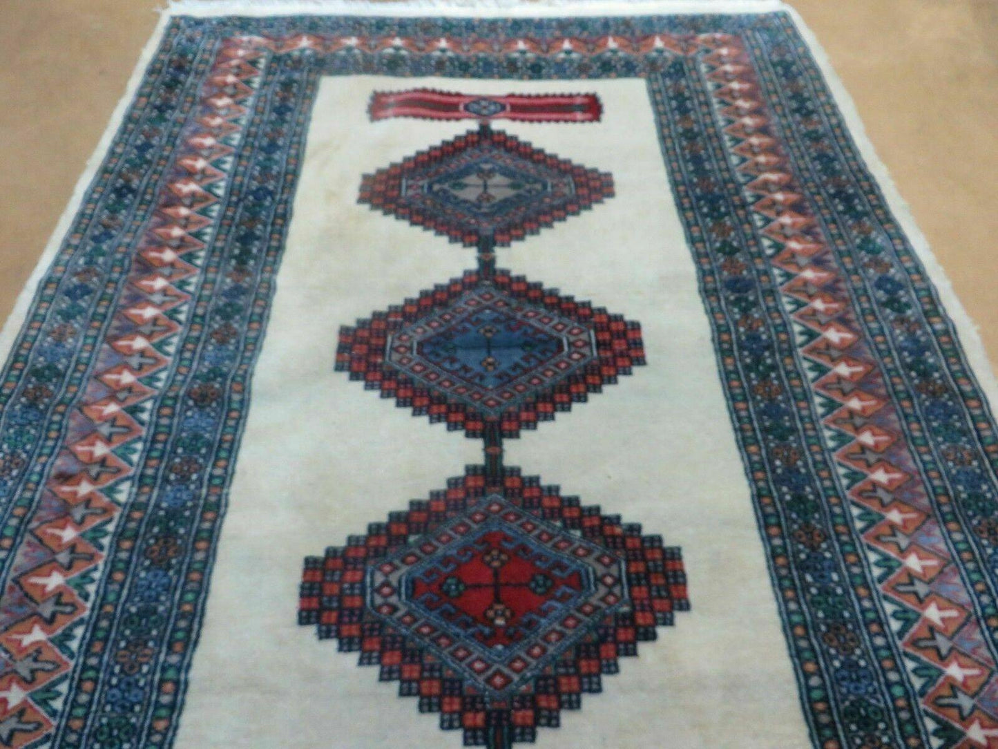 4' X 6' Vintage Handmade Bokhara Turkoman Pakistan Wool Rug Carpet Nice - Nuvé