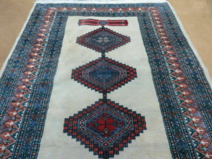 4' X 6' Vintage Handmade Bokhara Turkoman Pakistan Wool Rug Carpet Nice - Nuvé