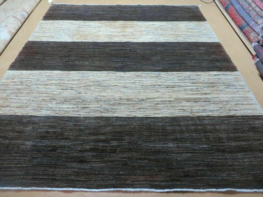 6' 6" X 8' Modern Tibetan Nepal Art Deco Chinese Hand Knotted Wool Rug Nice - Nuvé