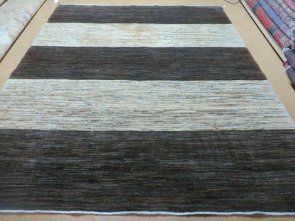 6' 6" X 8' Modern Tibetan Nepal Art Deco Chinese Hand Knotted Wool Rug Nice
