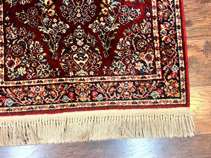 Karastan Rug 3x5 Red Sarouk #785, Small Karastan Wool Pile Rug, Original 700 Series, Discontinued Vintage Karastan Carpet - Nuvé