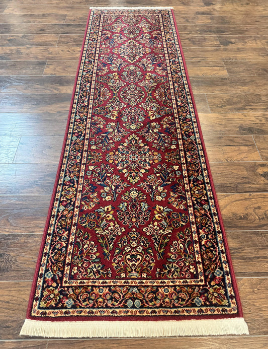Karastan Runner Rug 2.6 x 8.6, Red Sarouk #785, Original 700 Series, Wool Karastan Runner Rug, Rare - Nuvé