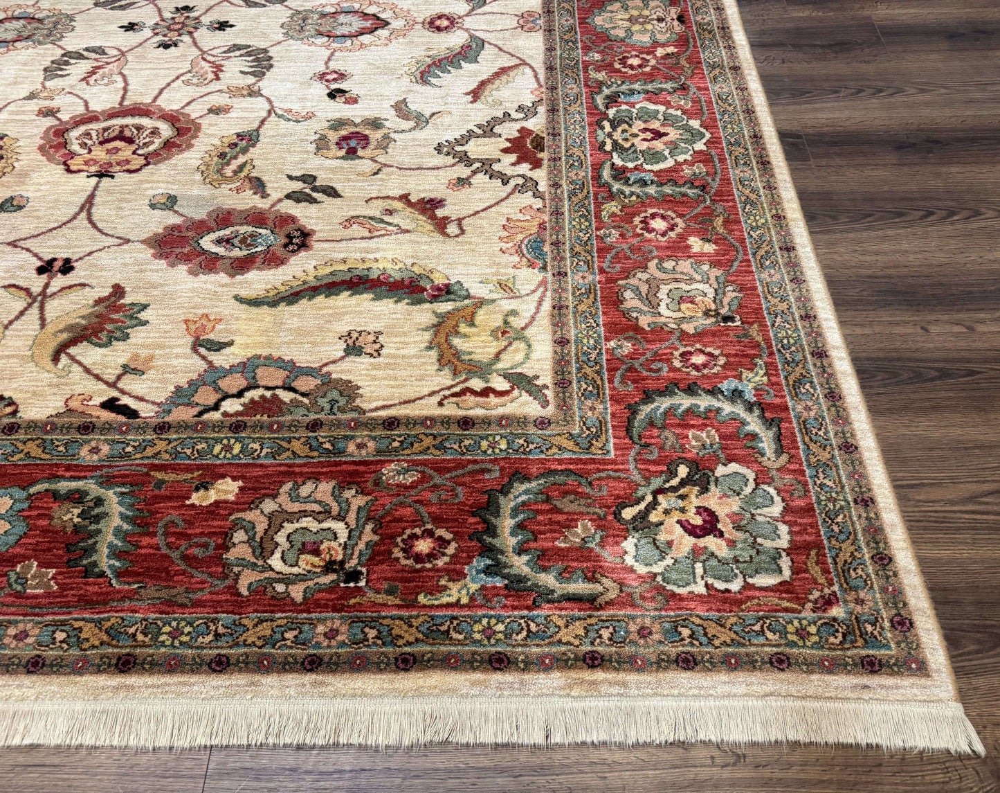 Karastan Rug 8.8 x 10, Ashara Agra Ivory #549, Wool, Vintage - Nuvé