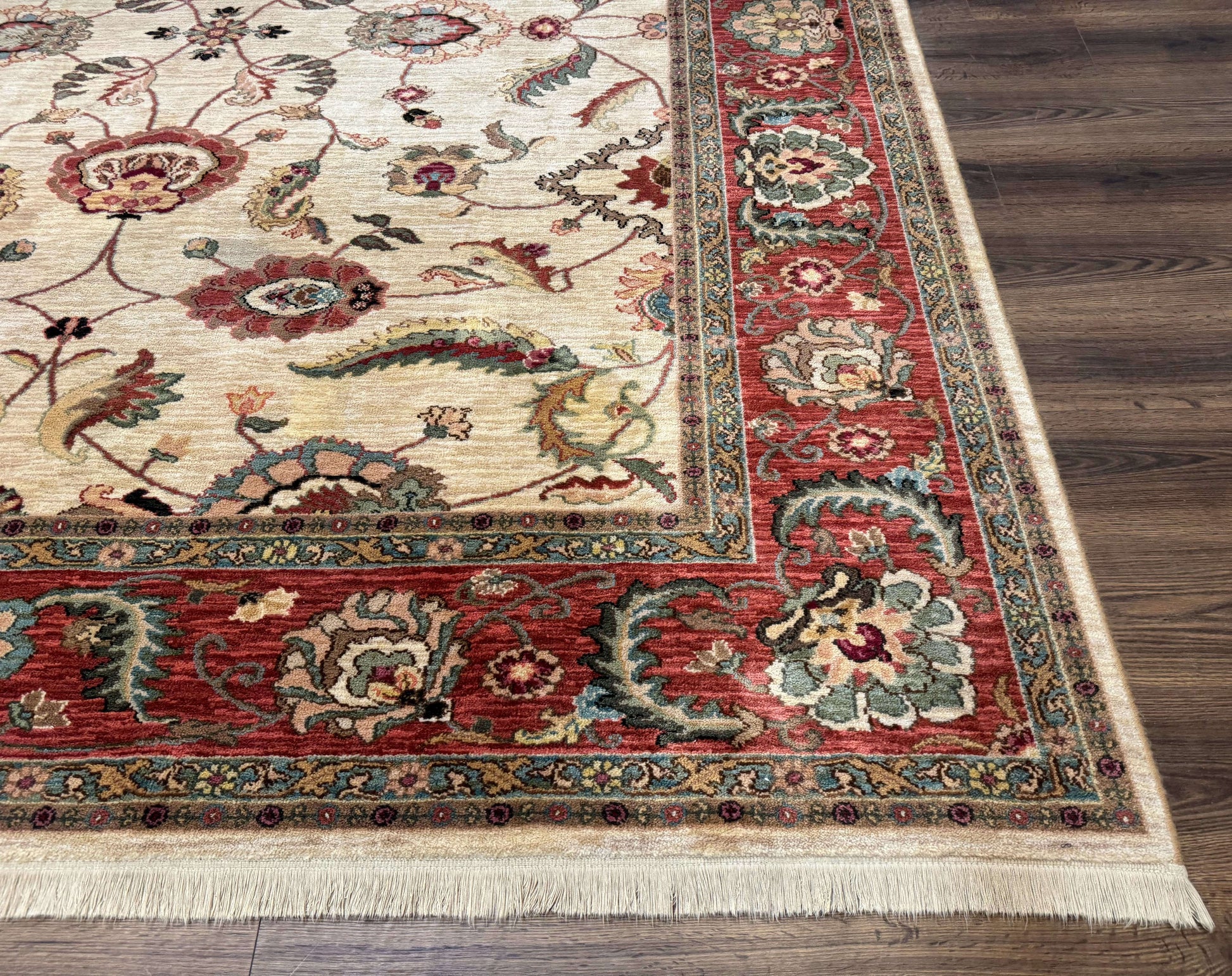 Karastan Rug 8.8 x 10, Ashara Agra Ivory #549, Wool, Vintage - Nuvé