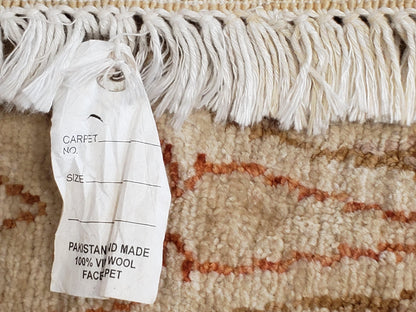 8x10 Oushak Rug Pakistan Peshawar Sultanabad Mahal Wool Carpet Neutral Colors Beige Tan Vintage Hand-Knotted Quality 8 x 10 Area Rug - Nuvé