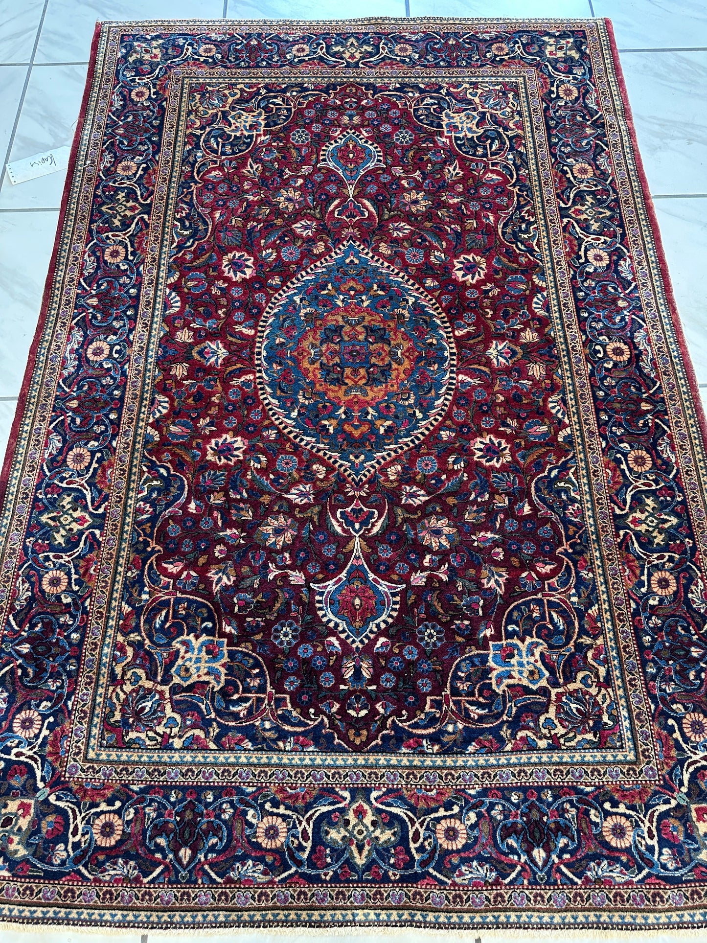 Antique Persian Kashan Debir Rug – 4’3” x 6’4” – Circa 1920s – Hand-Knotted Fine Wool - Nuvé