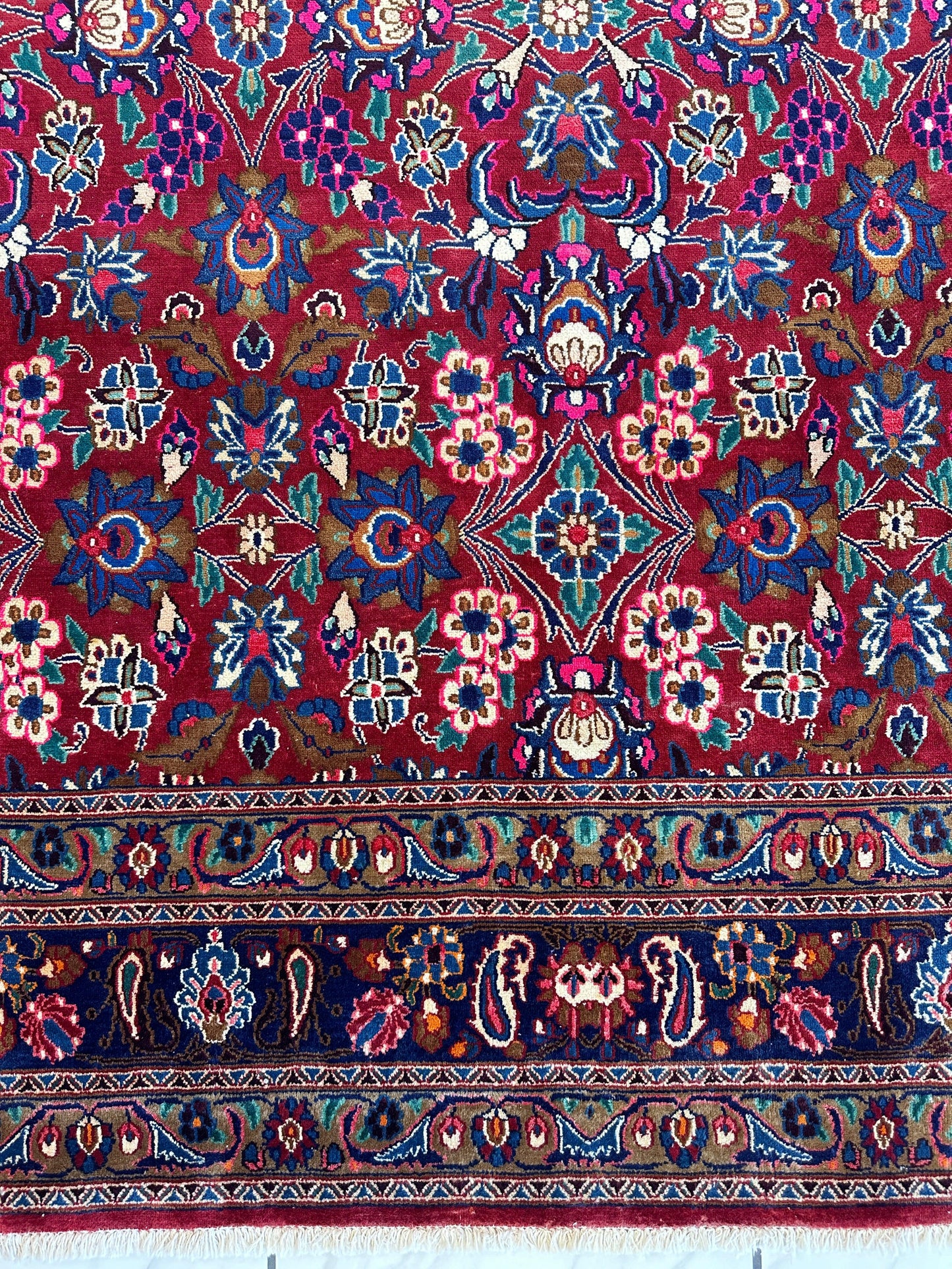 Persian Mashhad I Fine Allover Rug Wool 7 x 10 - Nuvé