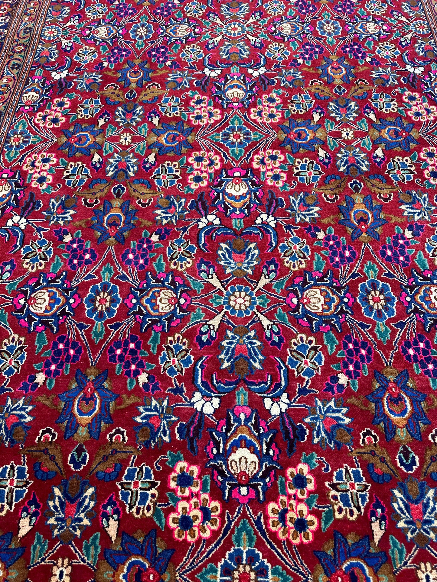 Persian Mashhad I Fine Allover Rug Wool 7 x 10 - Nuvé