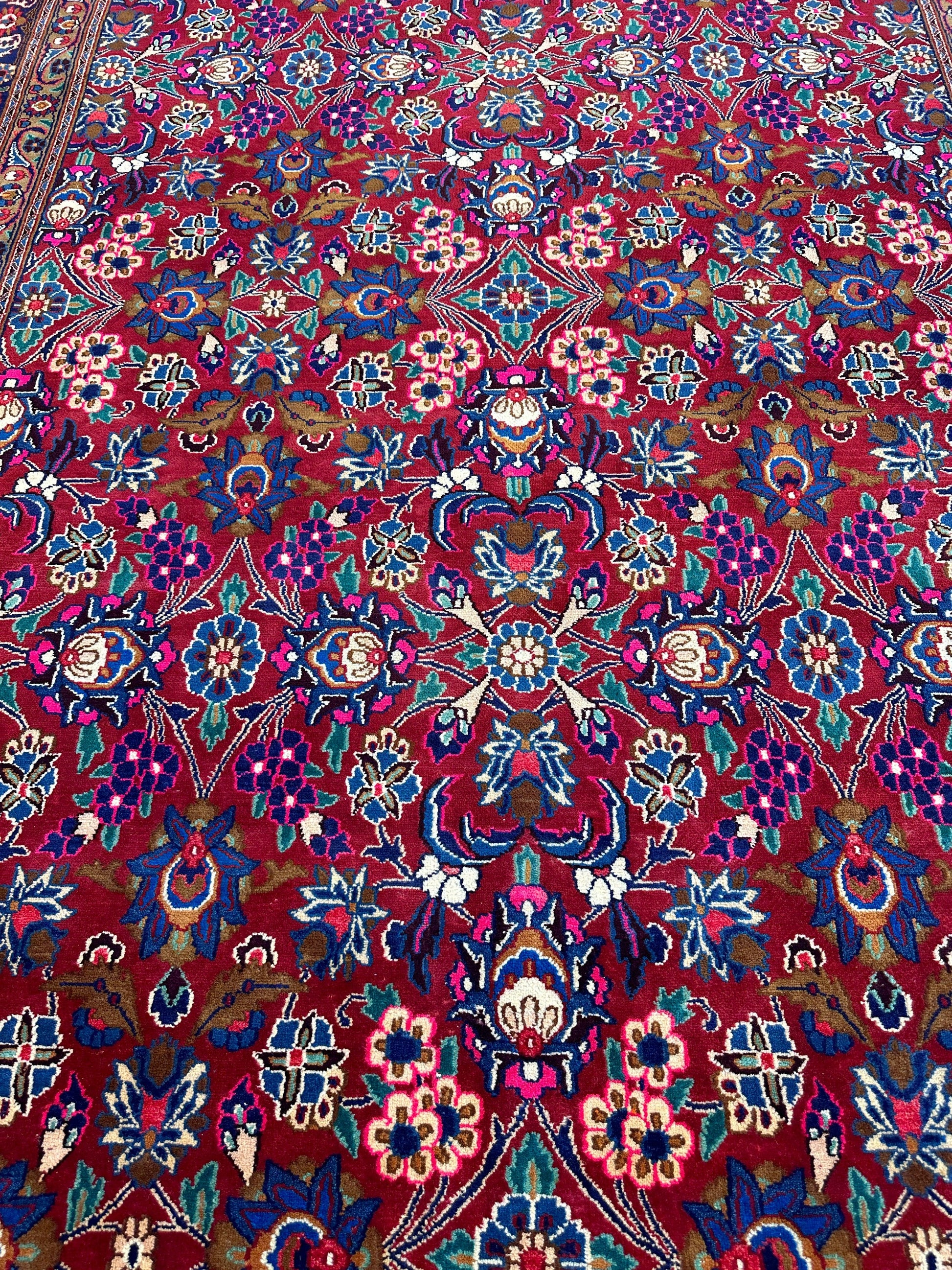 Persian Mashhad I Fine Allover Rug Wool 7 x 10 - Nuvé