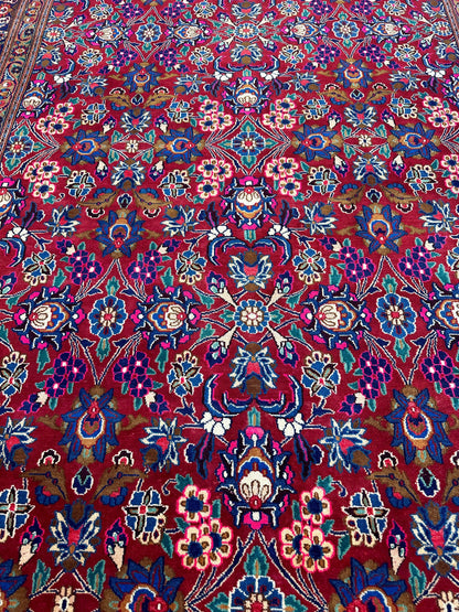 Persian Mashhad I Fine Allover Rug Wool 7 x 10 - Nuvé