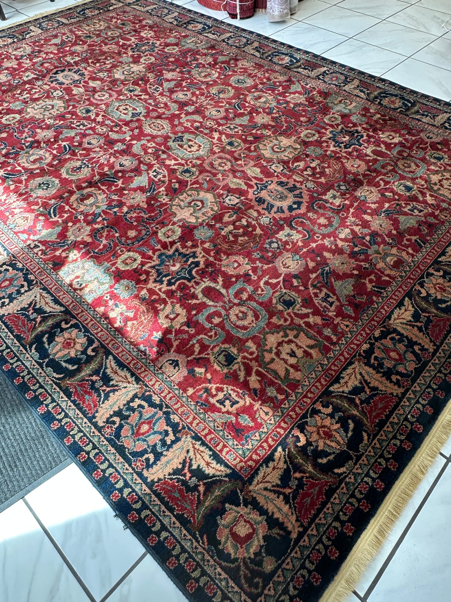 Karastan Samovar Teawash Wool Rug – 8’8” x 12’ – Vintage Elegance, Excellent Condition - Nuvé