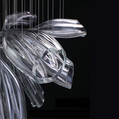Glass Lotus Chandelier - Nuvé