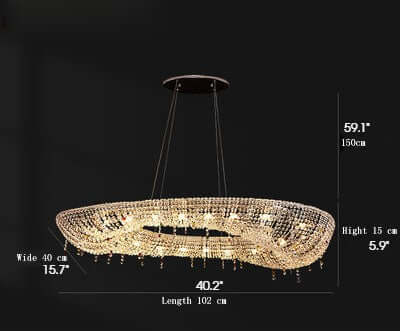 Oval Modern Crystal Chandelier - Nuvé