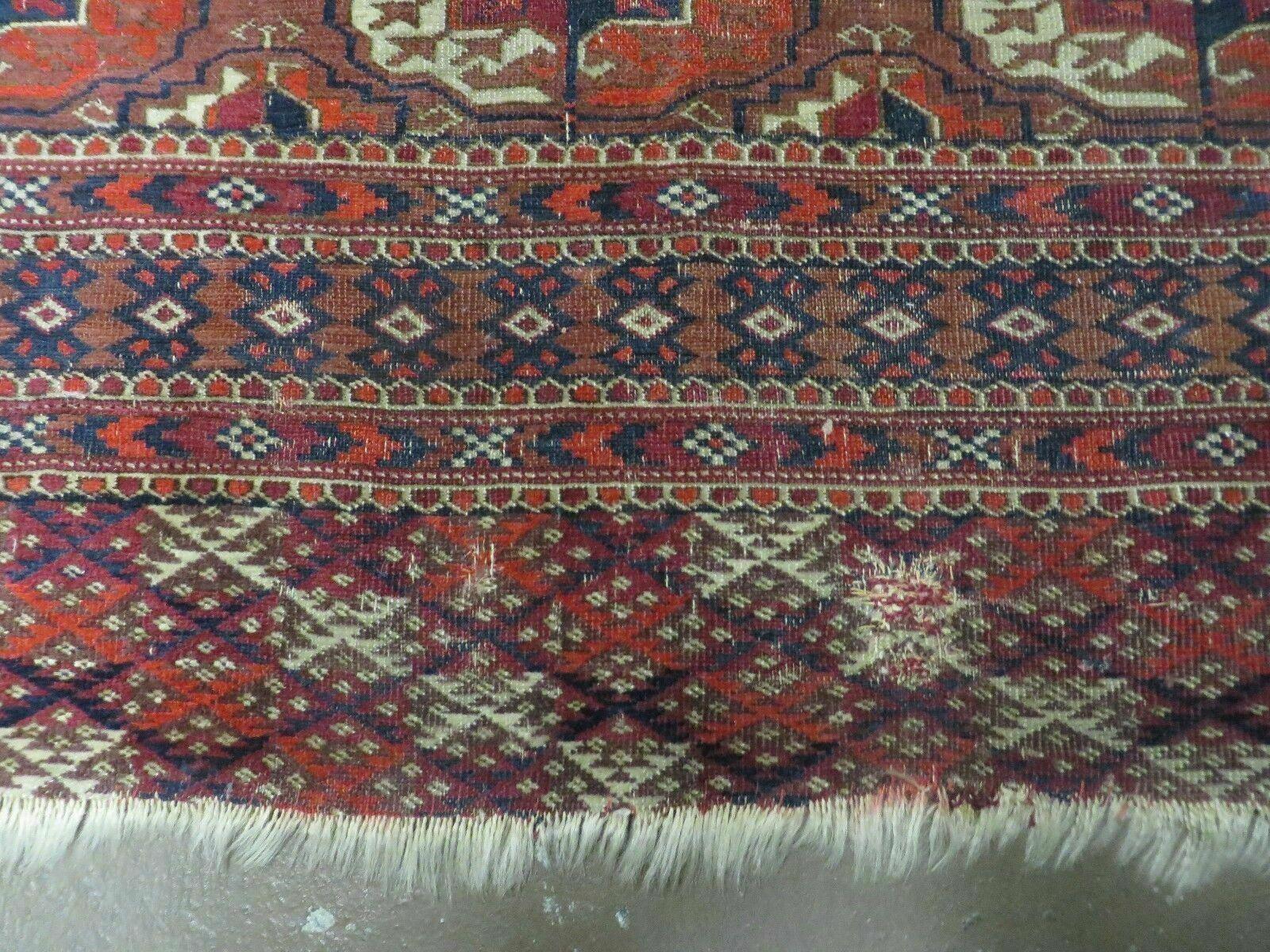6' X 10' Antique Handmade Bokhara Turkoman Yamud Wool Rug Carpet NICE # 61 - Nuvé