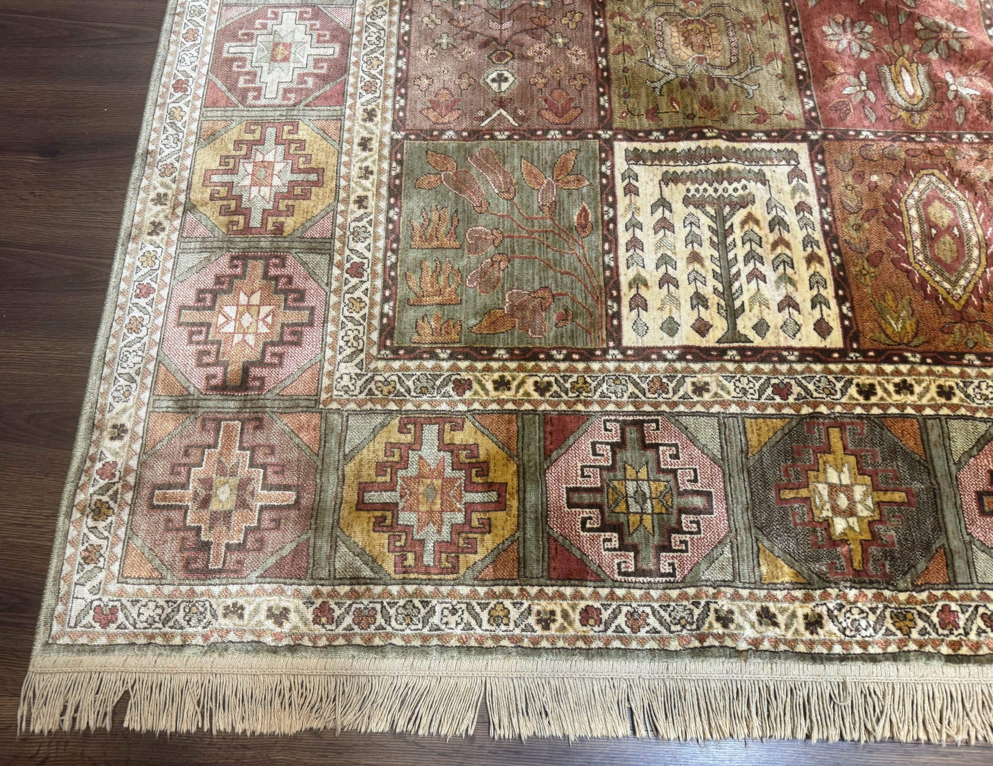 Panel Design Rug 8 x 10.6, Oriental Carpet, Belgium Power Loomed Rug - Nuvé