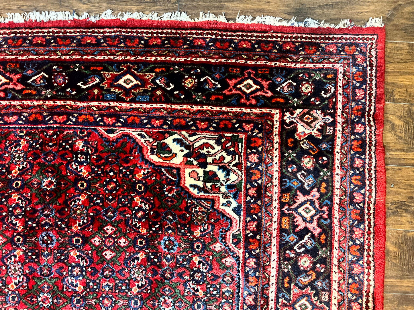 Large Persian Tribal Rug 11x17, Palace Sized Wool Handmade Vintage Carpet, Oversized Hand Knotted Rug, Red, Hamadan Dargazin Rug - Nuvé