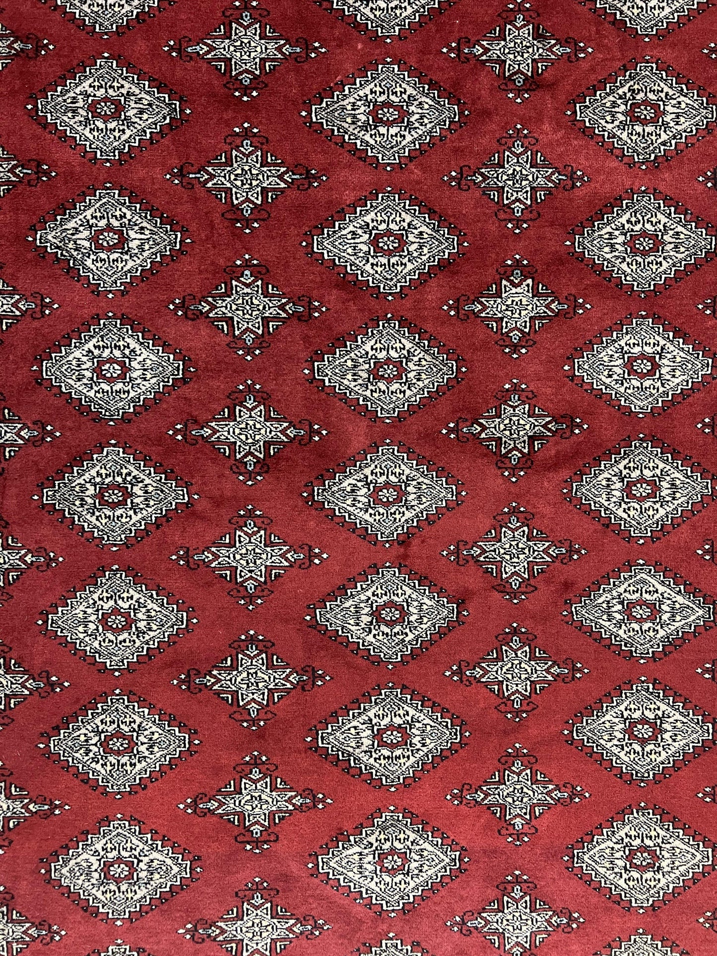 Pakistani Bokhara Rug 6x8, Fine Turkoman Carpet, Wool Handmade Vintage, Red, 6 x 8 Medium Sized Rug, Turkmen Rug - Nuvé
