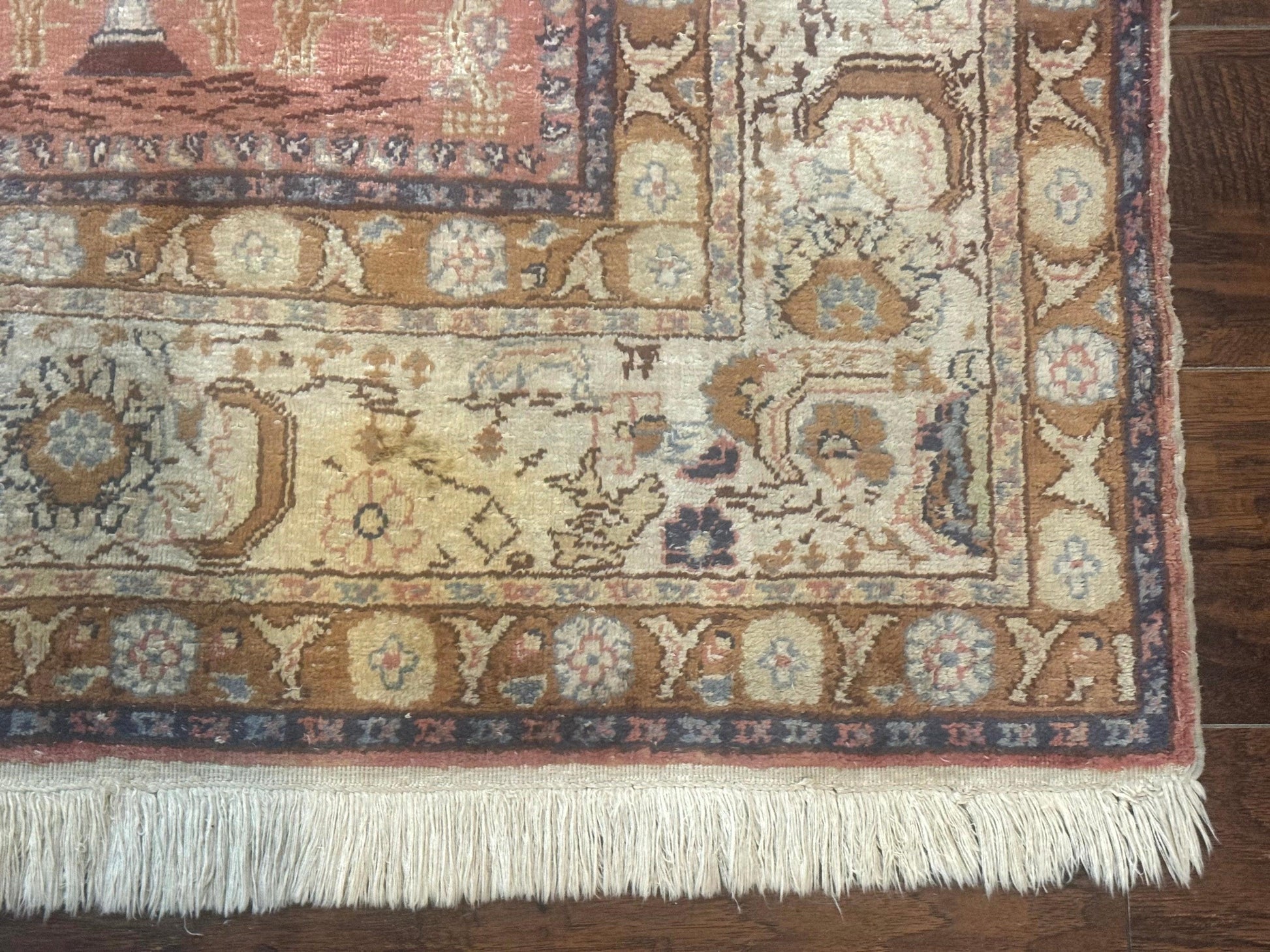 Silk Indian Kayseri Rug 4x6, Haji Jalili Design, Vintage Rug - Nuvé