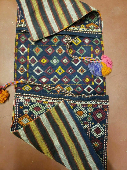 2' X 4' Handmade Turkish Tribal Kilim Wool Rug Double Saddle Bag Khorjin Nice - Nuvé