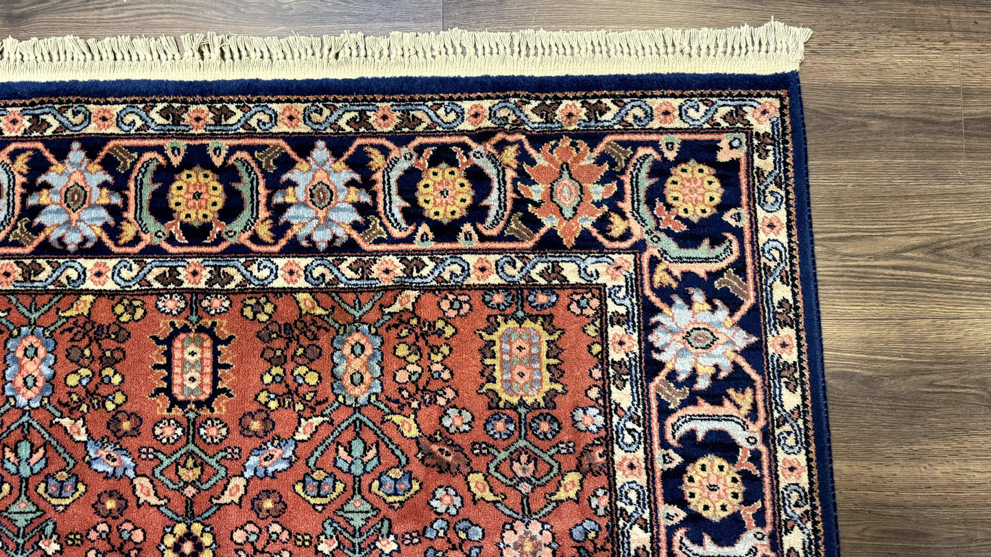 5.9 x 9 Karastan Serapi Rug #729, Wool Karastan Carpet, Original 700 Series, Red and Dark Blue, Discontinued, 6x9 Vintage Karastan, Rare - Nuvé