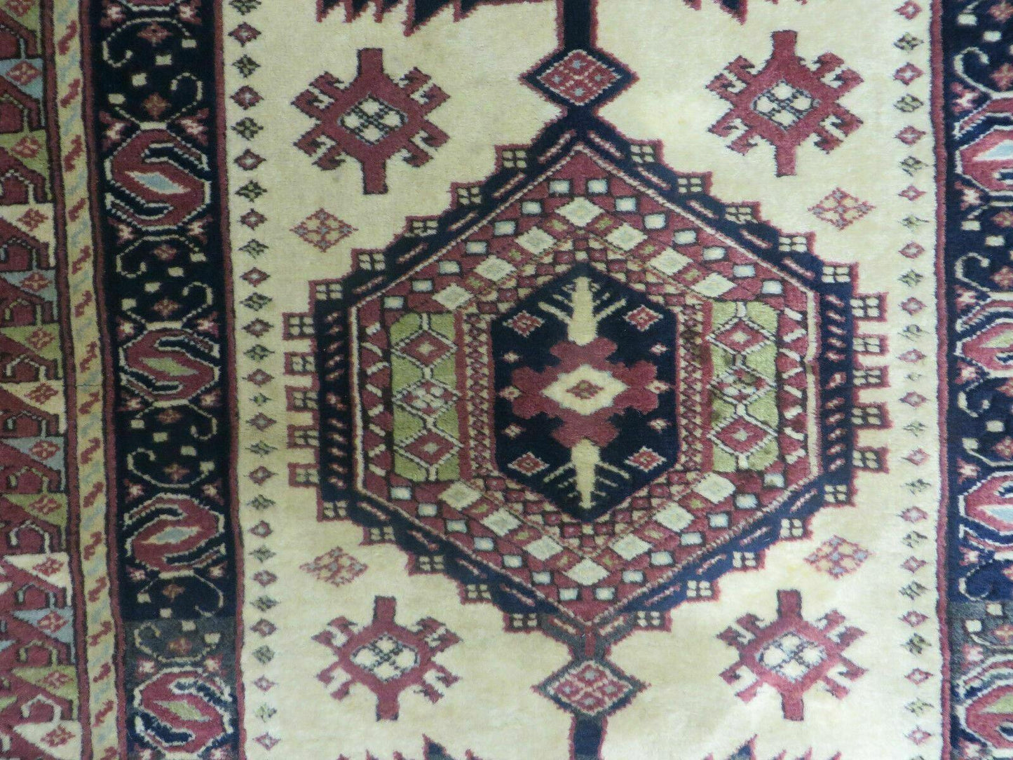 3' X 4' Vintage Handmade Turkish Geometric Oriental Wool Rug Nice - Nuvé