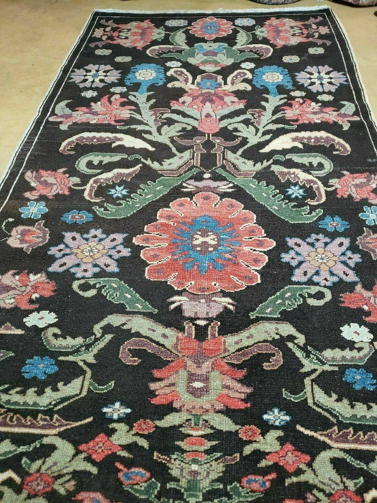 4' 5" X 16' 1" Antique Karabagh Caucasian Rug Handmade Wool Carpet Organic Dye - Nuvé