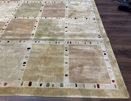 Large Wool Rug 10x13, Panel Design, Modern Contemporary Carpet - Nuvé