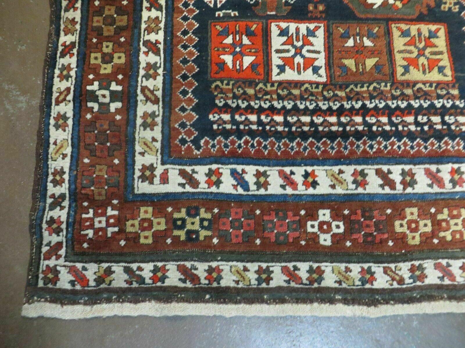 3' 7" X 14' Antique Handmade Caucasian Wool Rug Carpet Nice - Nuvé