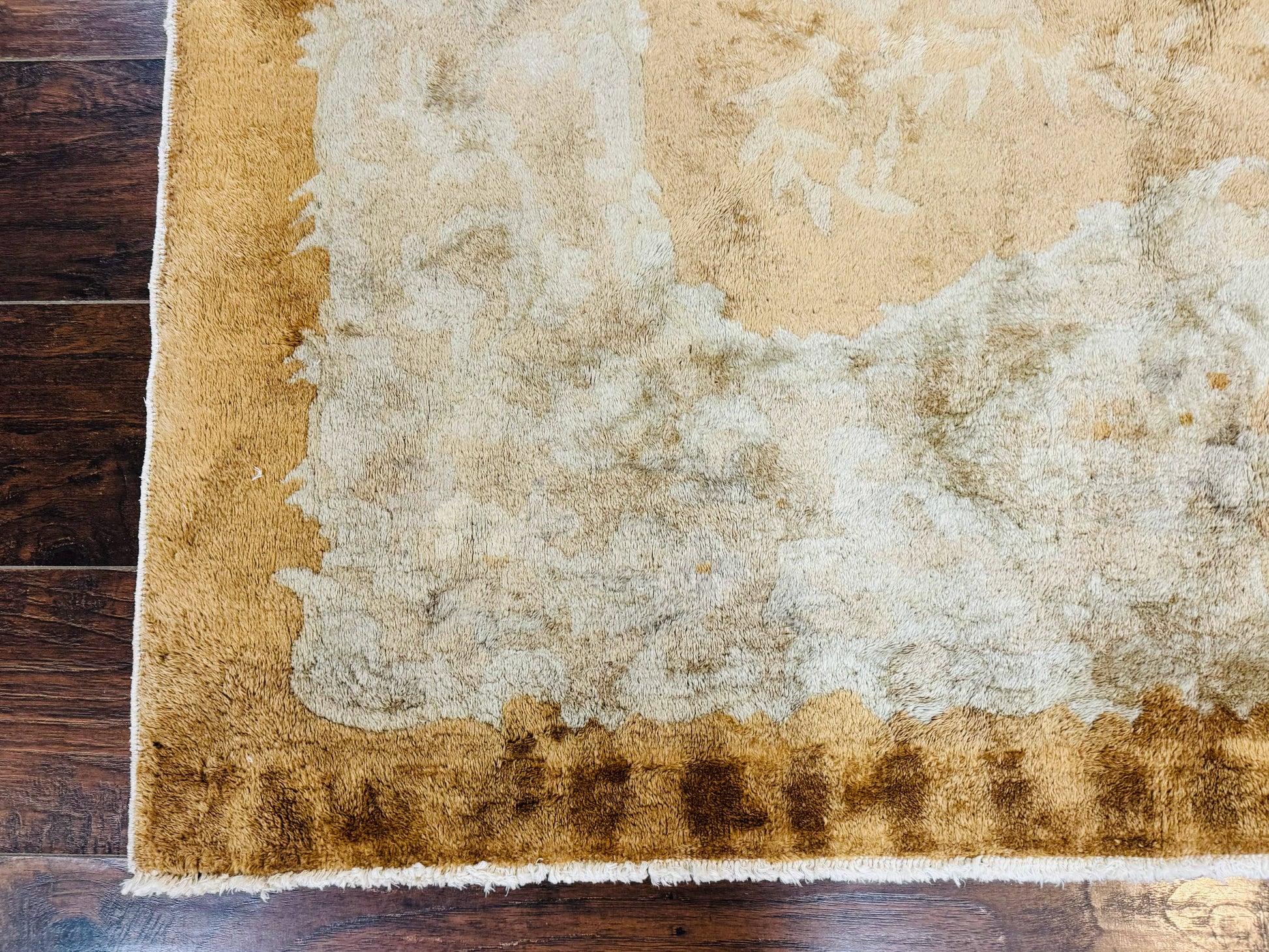 Chinese Peking Rug 5x7, Golden-Tan, Vintage Chinese Wool Carpet - Nuvé