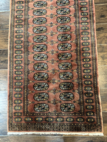 Pakistani Turkoman Bokhara Runner Rug 2.8 x 12, Oriental Runner for Hallway - Nuvé