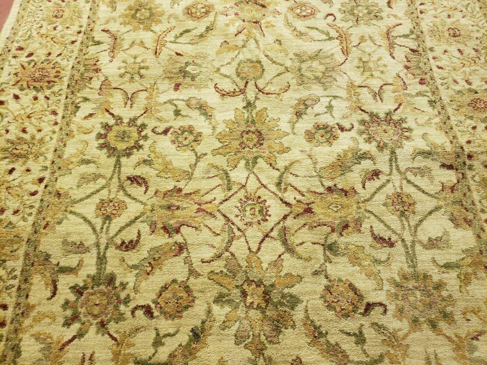 Belgium Power Loomed Rug 5x7, Vintage Oriental Wool Carpet, Beige - Nuvé