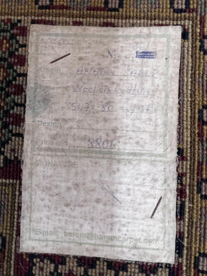 Indo Persian Runner 2.8 x 18, Long Skinny Hallway Wool Runner Rug, Hand Knotted Vintage Floral Allover Traditional Runner Dark Blue Burgundy - Nuvé