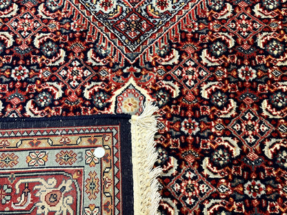 Indo Persian Bijar Rug 6x9, Hand Knotted Wool Carpet