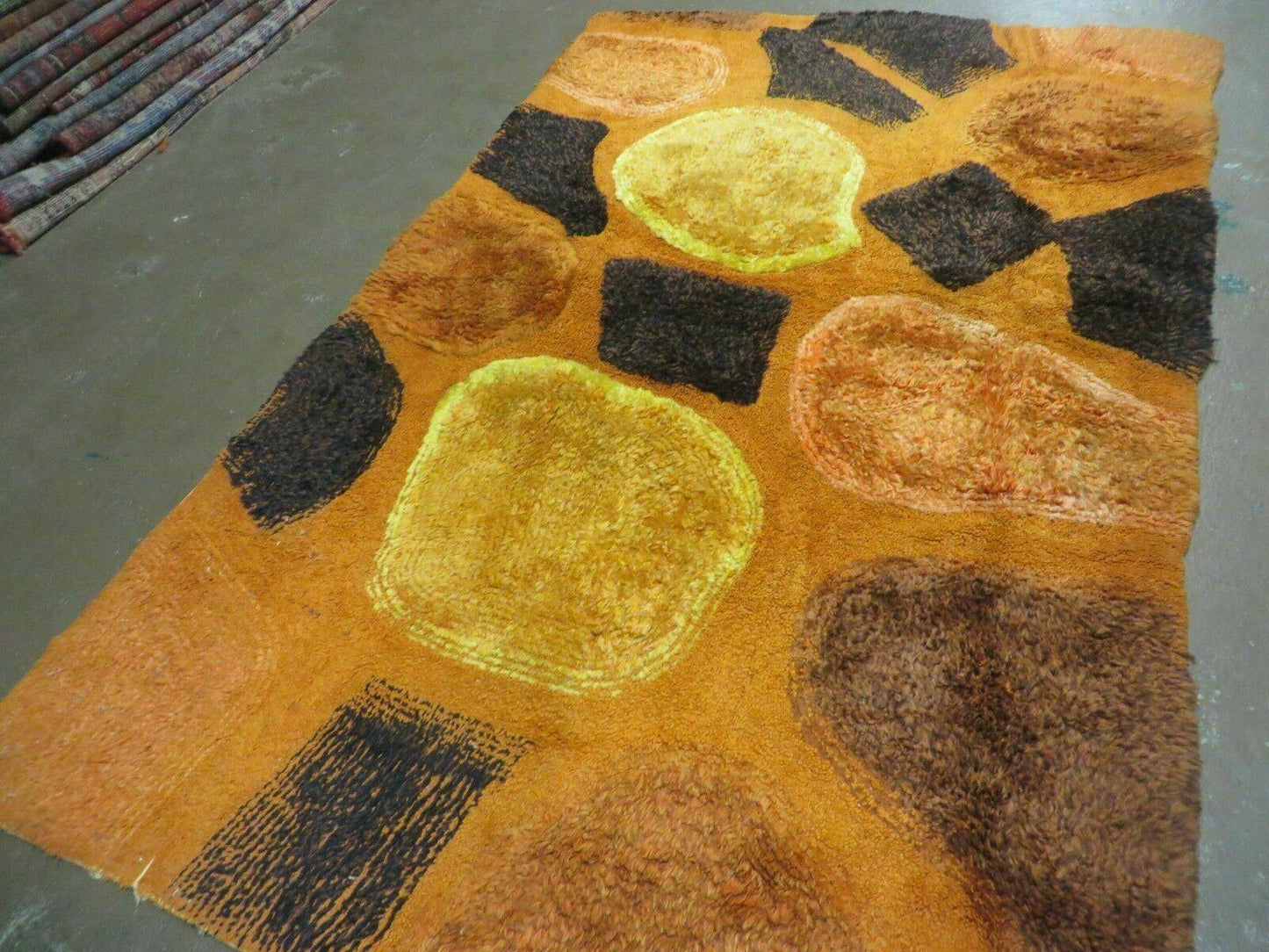 4' X 6' Modern Handmade Hooked Rug Wool Abstract Nice - Nuvé