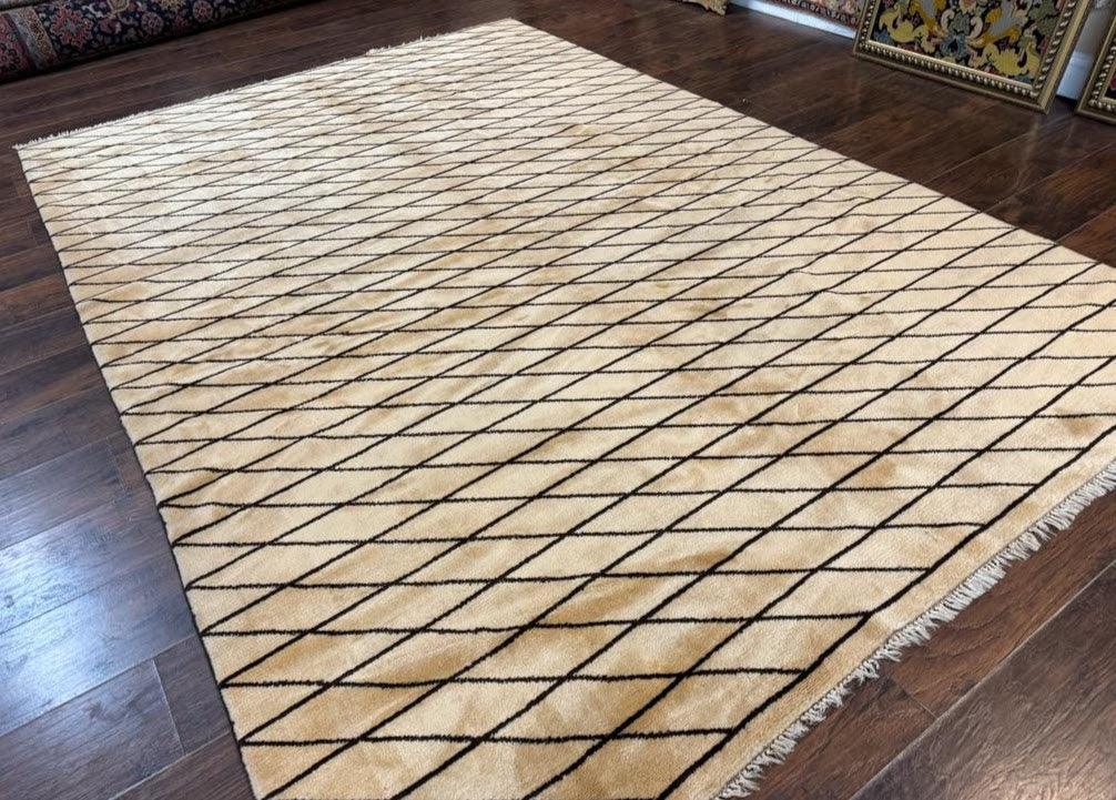 German Rug 7x10, Vintage Handmade Carpet, Contemporary - Nuvé