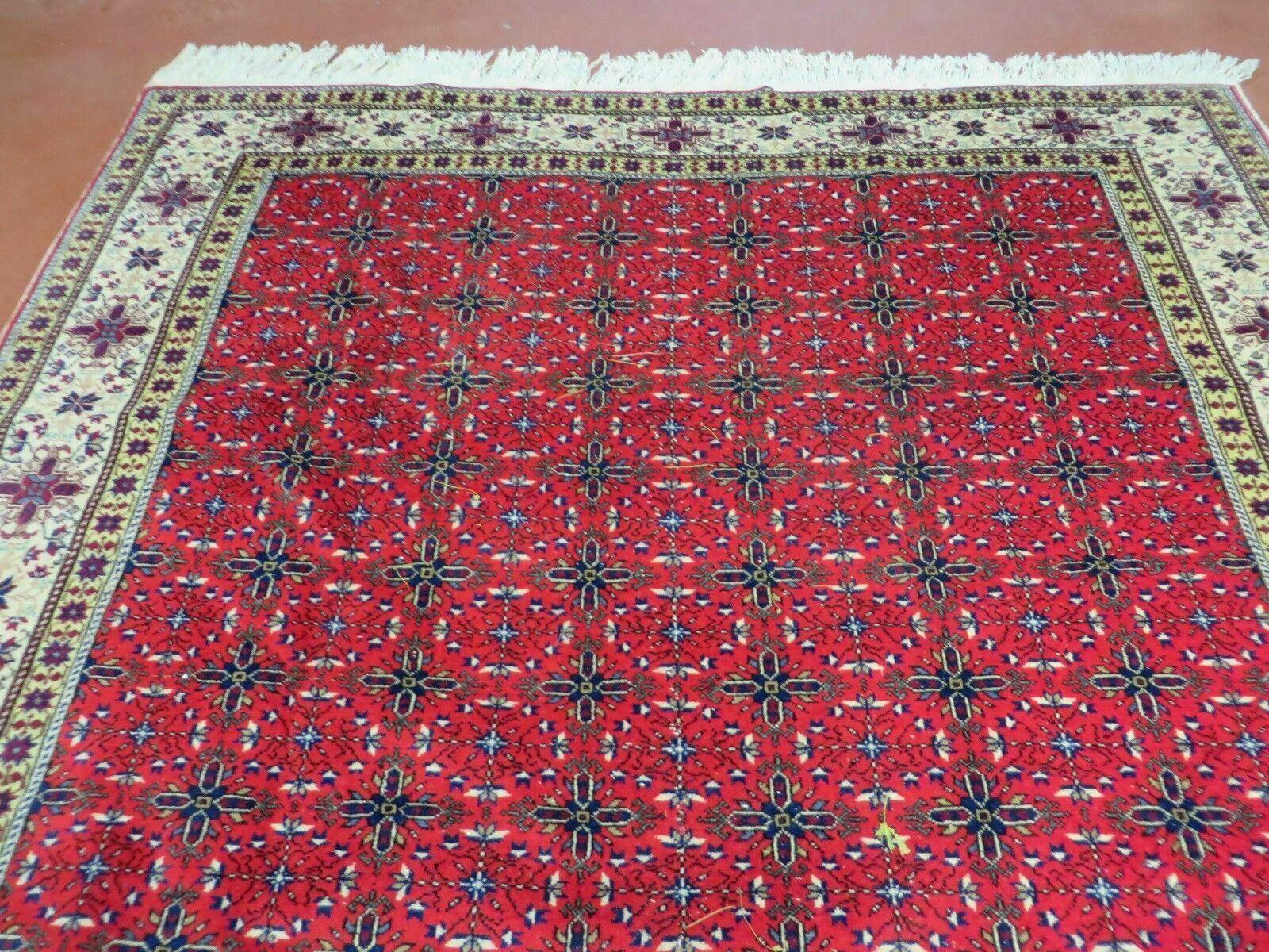6' X 10' Vintage Handmade Turkish Sevas Kayseri Wool Rug Carpet Nice - Nuvé