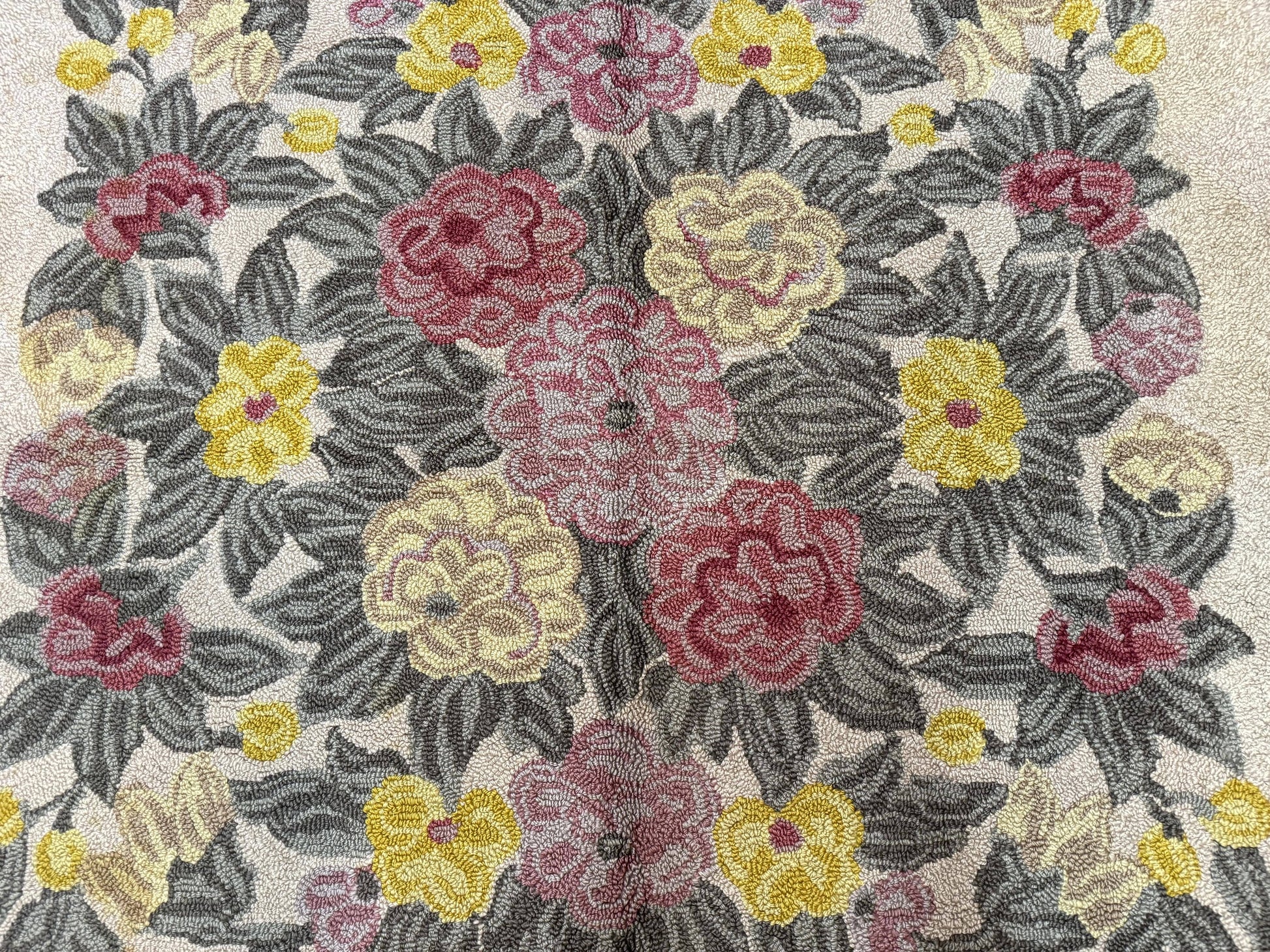Palace Size American Hooked Rug 11x20 Aubusson Style Ivory - Nuvé