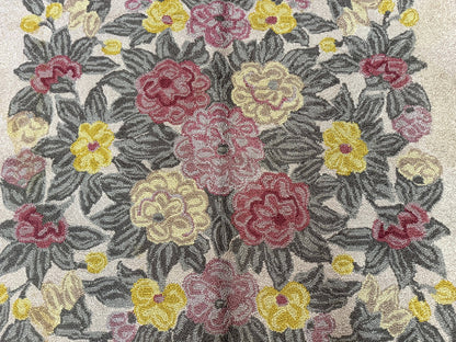Palace Size American Hooked Rug 11x20 Aubusson Style Ivory - Nuvé