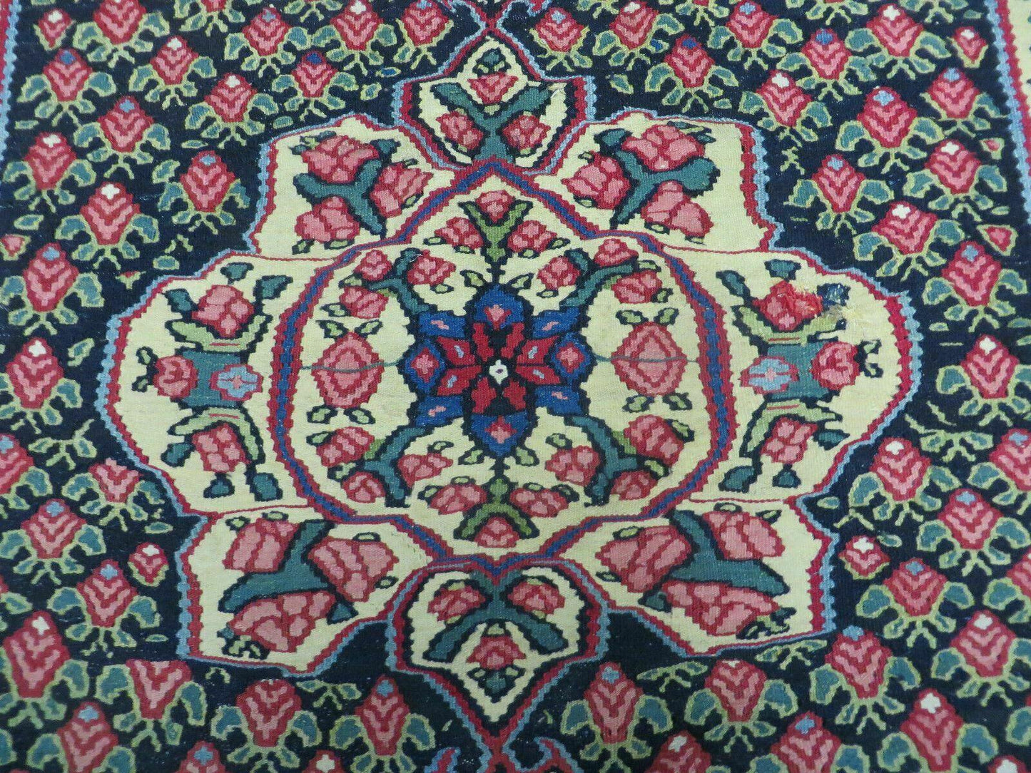 4' X 6' Vintage Handmade Turkish Flat weave Rug Tribal - Nuvé