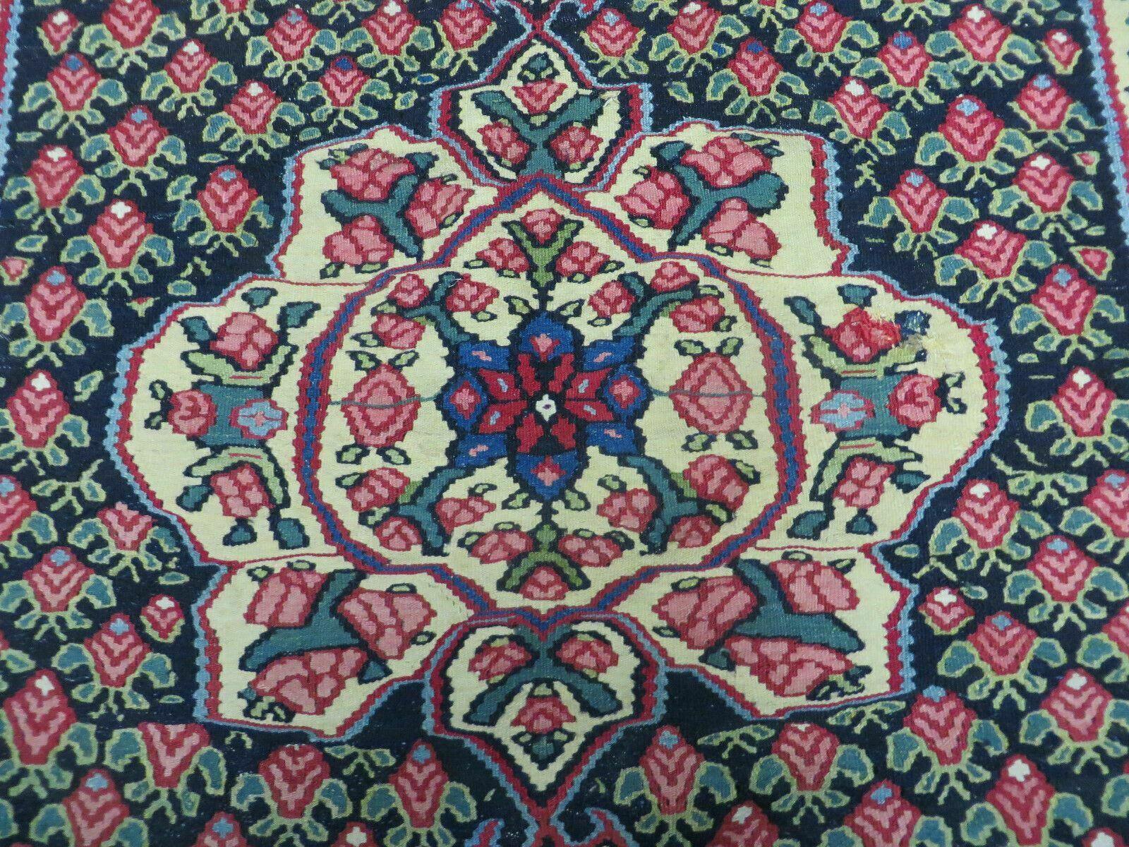 4' X 6' Vintage Handmade Turkish Flat weave Rug Tribal - Nuvé