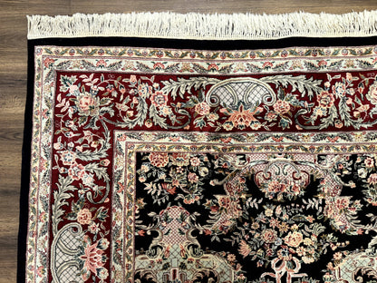 Sino Persian Rug 9x12, Black, Floral Bouquets - Nuvé