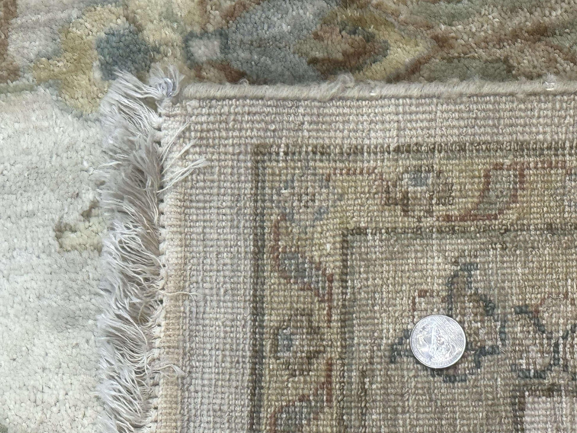 Palace Size Rug 12x15, Neutral Light Colors, Oat, Peshawar Chobi Oushak Rug, Handmade Wool Rug - Nuvé