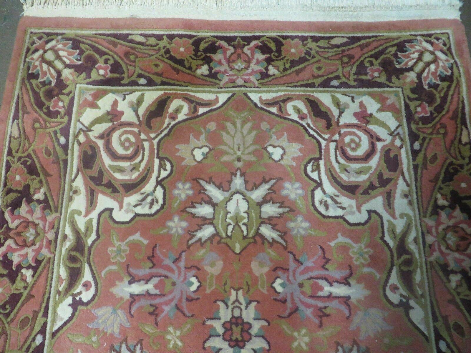 Chinese Wool Rug 3x5 Vintage Handmade Oriental Carpet Floral Medallion - Nuvé