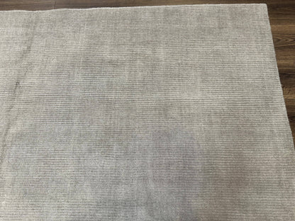 Tibetan Rug 8x10 Taupe Handmade Wool Modern Contemporary Carpet - Nuvé
